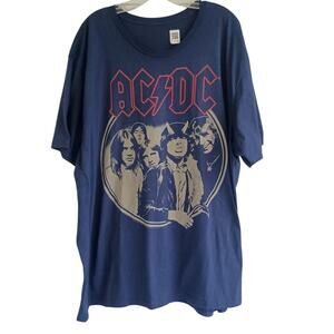 AC/DC T shirt men's size 3XL Blue NWT